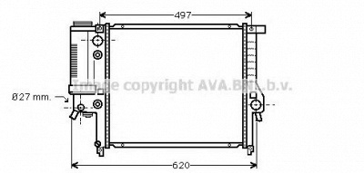 AVA QUALITY COOLING bw2125 -  Радиатор, охлаждение двигателя